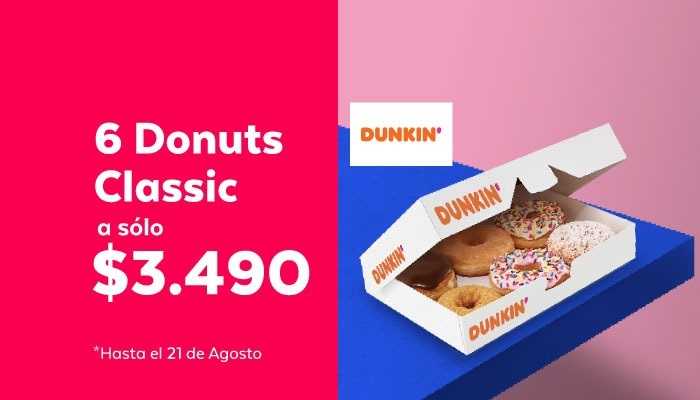 PROMOCIÓN ONE HIT DUNKIN’ – PEDIDOSYA CHILE
